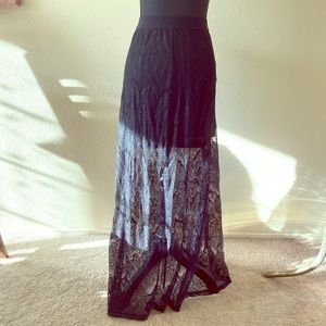Forever 21 witchy goth lace black skirt 1XL